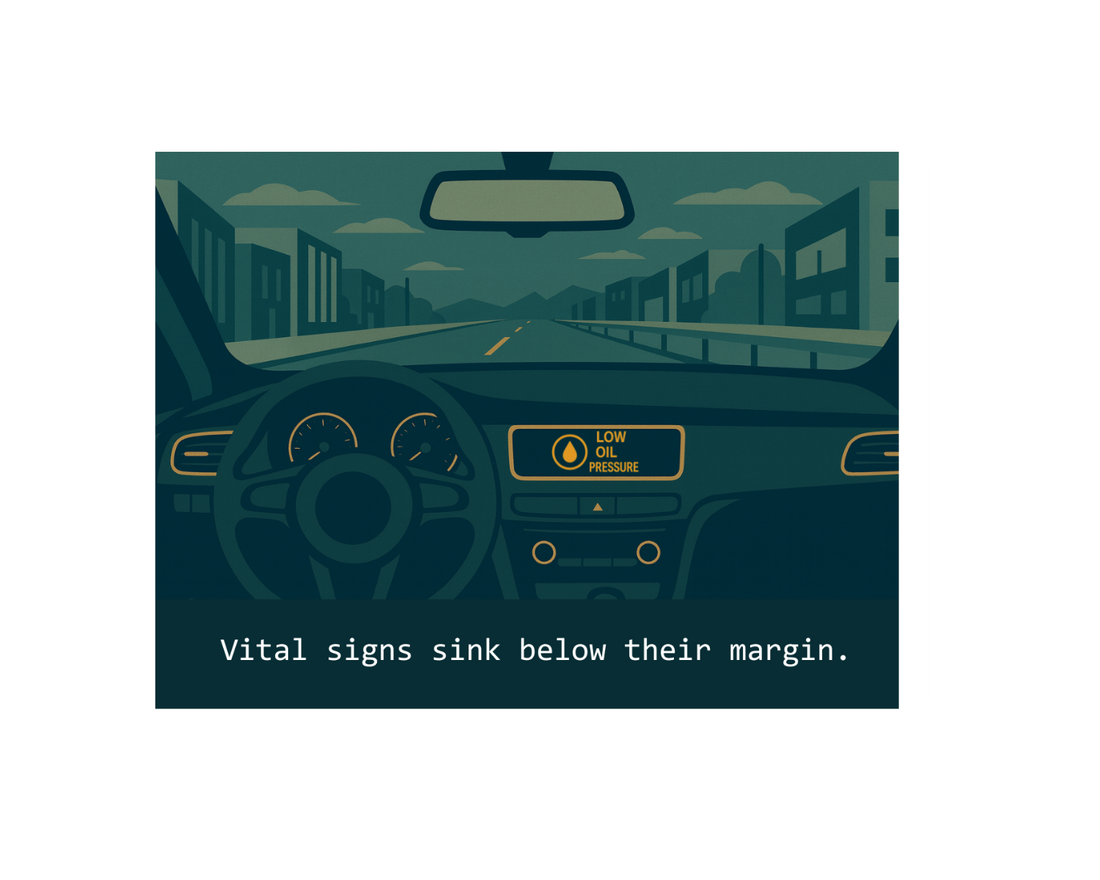 Low Oil Pressure —Sticker