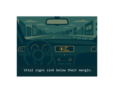 Low Oil Pressure —Sticker