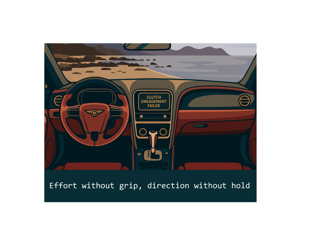 Clutch Engagement Failed — Poetic Car Dashboard Sticker