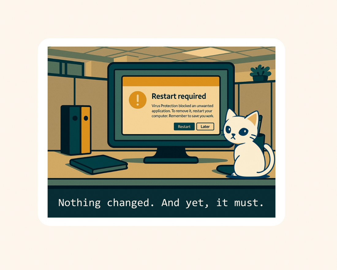 Restart Required — Sticker image 0