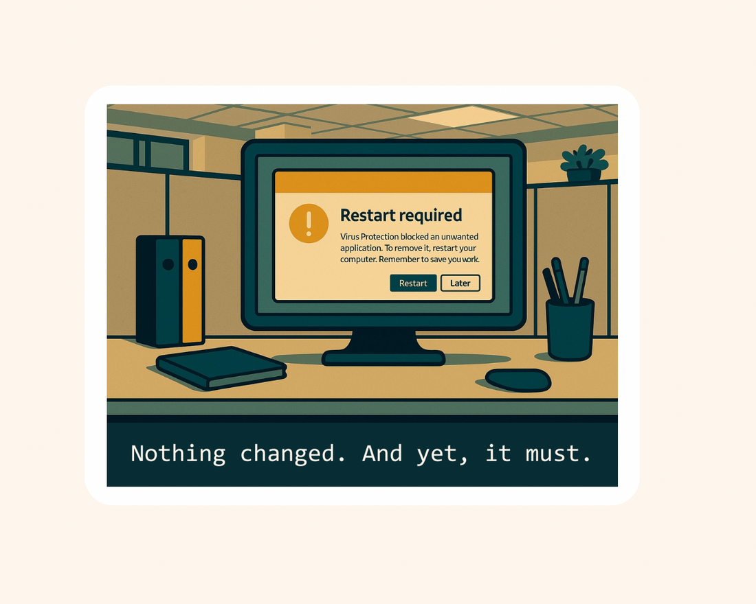 Restart Required — Sticker image 1