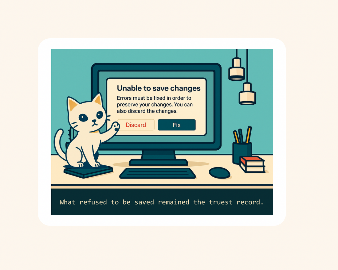 Unable to Save Changes - Sticker image 0
