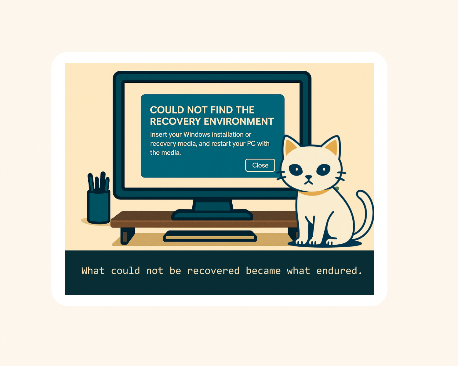 Recovery Environment Not Found- Sticker image 0
