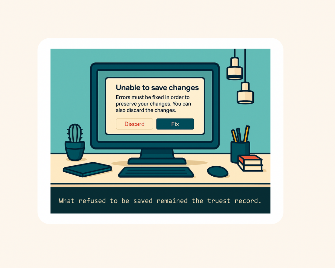 Unable to Save Changes - Sticker image 1