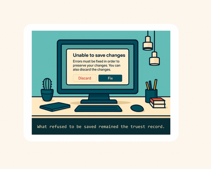 Unable to Save Changes - Sticker image 1